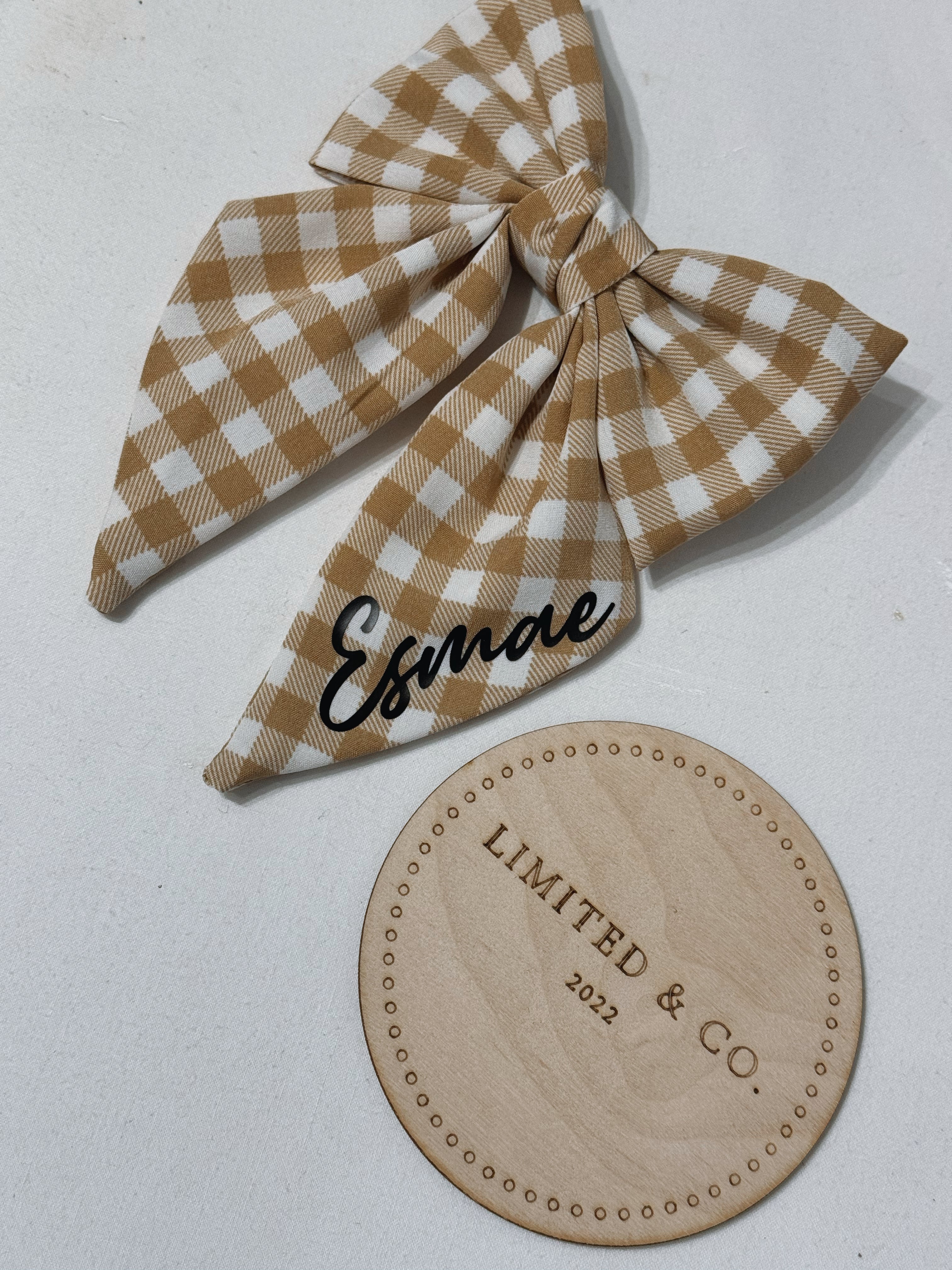 Large Gingham Bows
