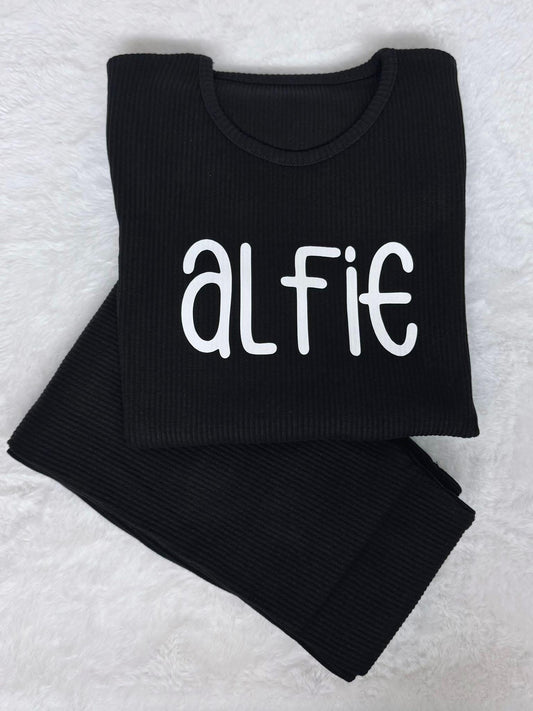 Ribbed Loungeset (Dark Colours)